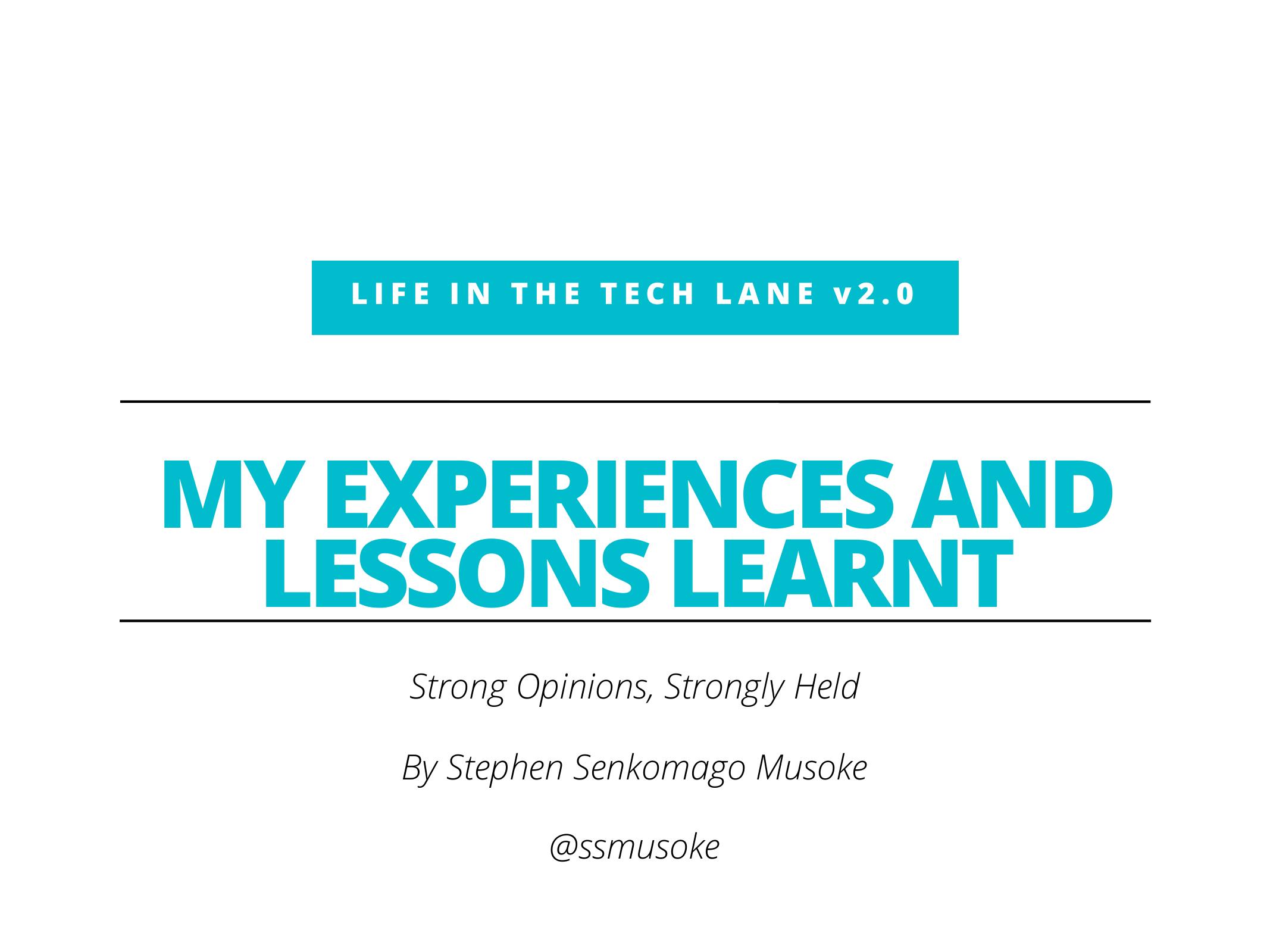 Life in the Tech Lane