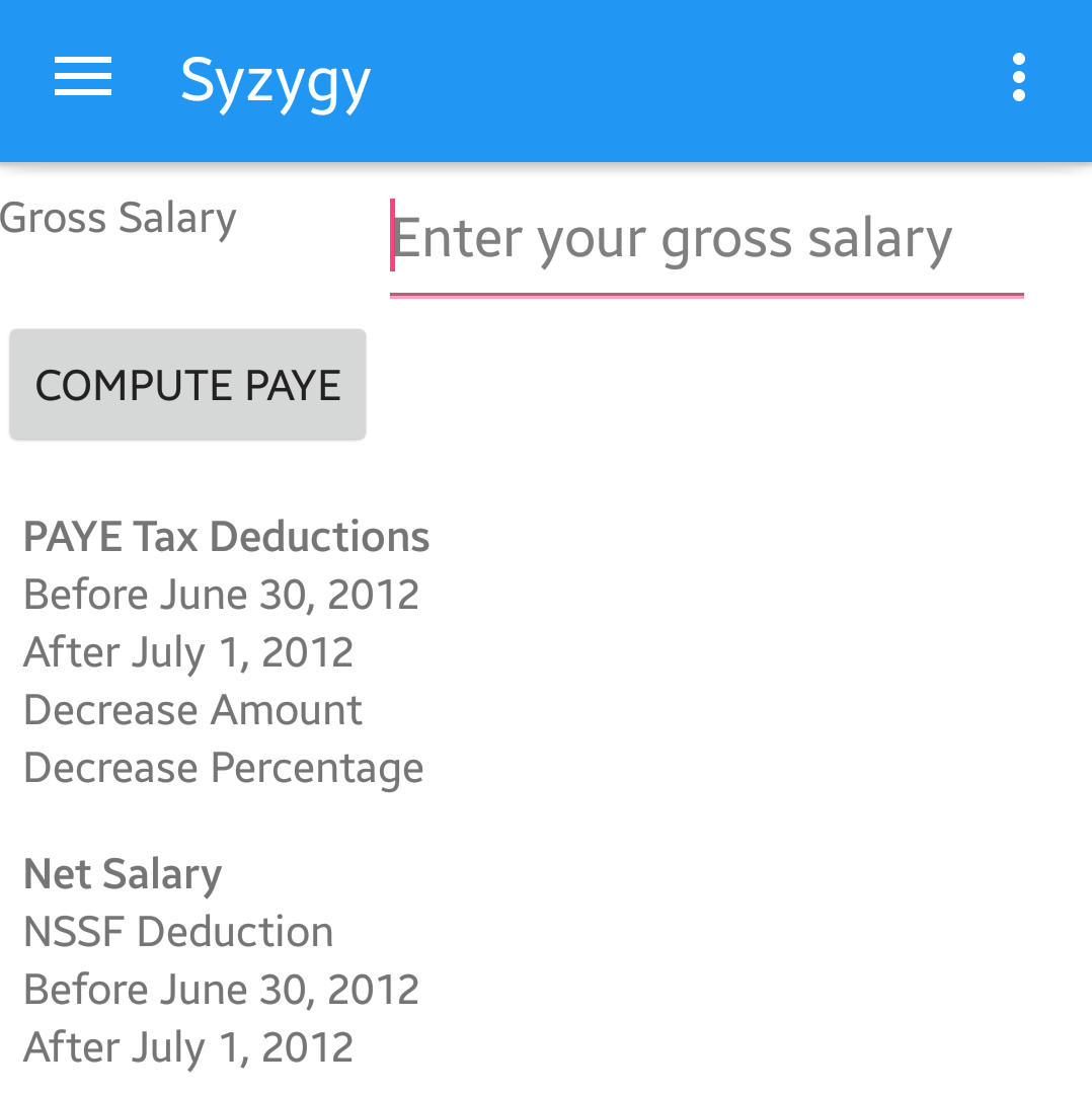 PAYE Calculator