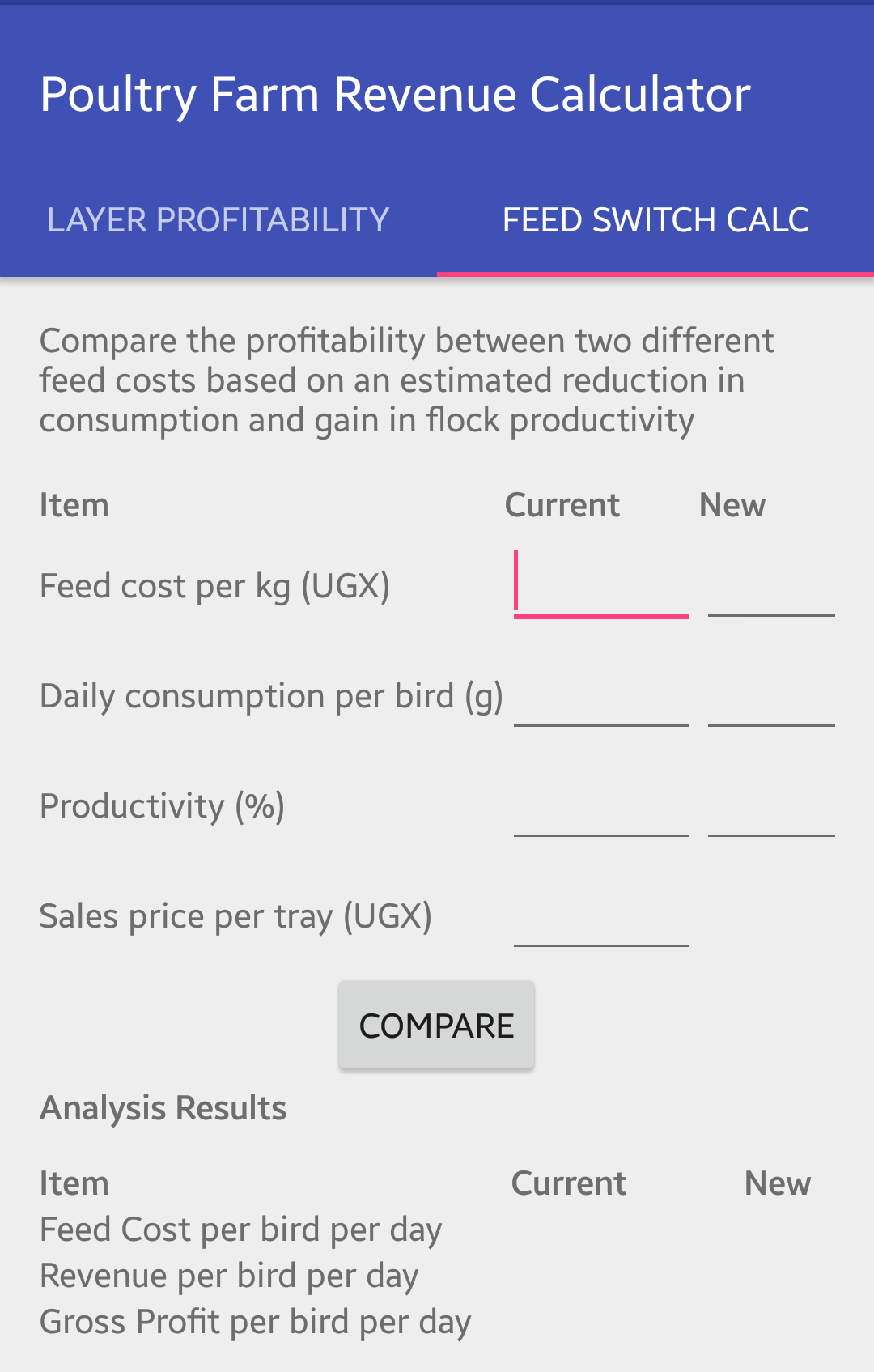 Feed Switch Comparison Computation